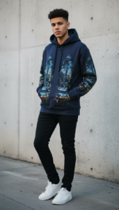 Who Decides War Apparent Hoodie Pullover Indigo