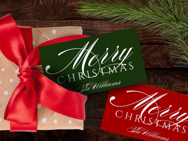 Custom christmas gift tags