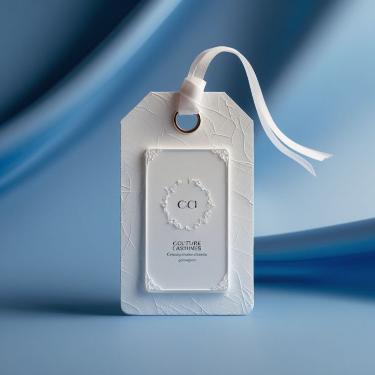 Embossed logo hang tags