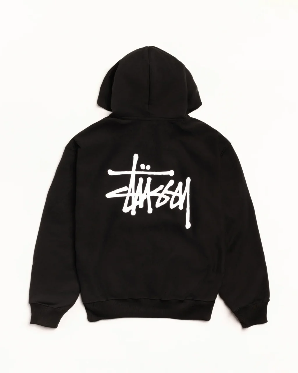 BASIC STÜSSY ZIP HOODIE BLACK1