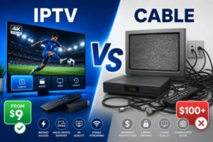 High-quality IPTV Australia streaming in 4K on a modern smart TV