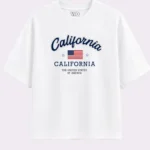 California Oversized White T-Shirt