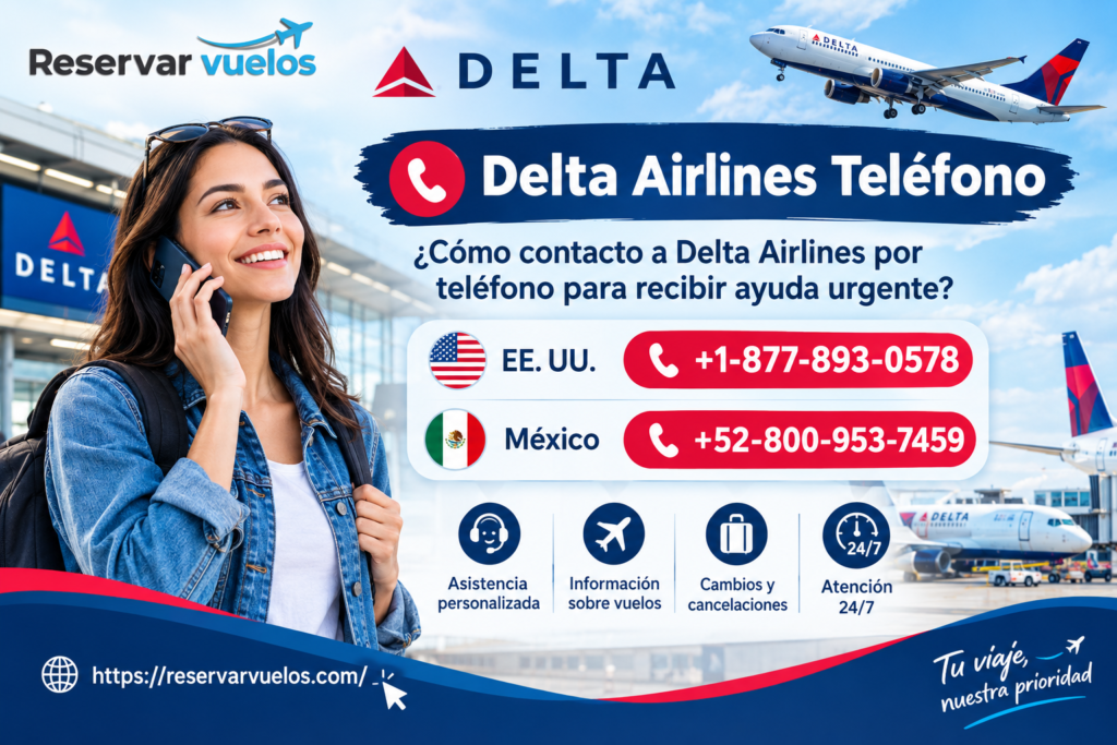 Delta Airlines Teléfono y asistencia 247