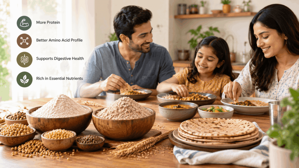 India Vegetarian Protein Gap High Protein Khapli Atta Solution