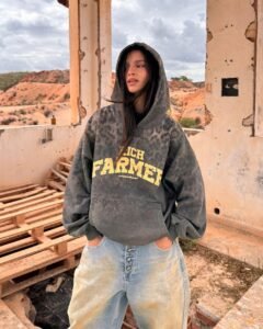 RICH FARMER HOODIE DARK GREY