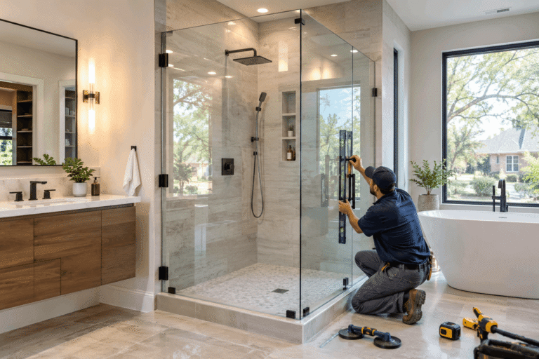 frameless shower doors in Norman, Ok