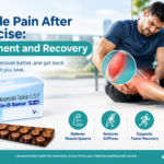 Muscle pain after exercise treatment and recovery with Pain-O-Soma 500 mg carisoprodol tablets, highlighting muscle spasms, stiffness, and recovery.