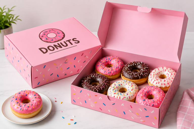 pink donut boxes