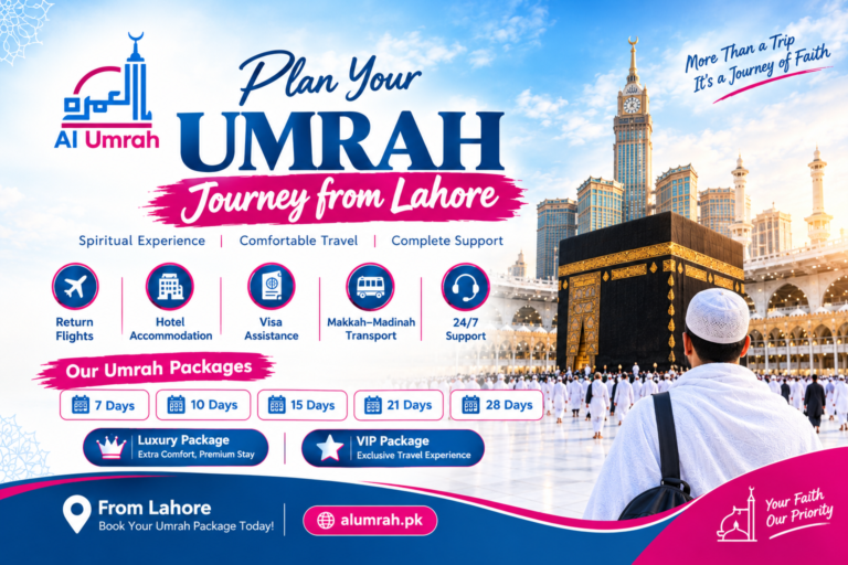 Umrah Journey with Comfortable Packages from Lahore