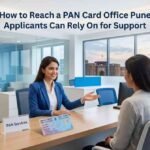 Applicant submitting PAN application documents at a Pune office