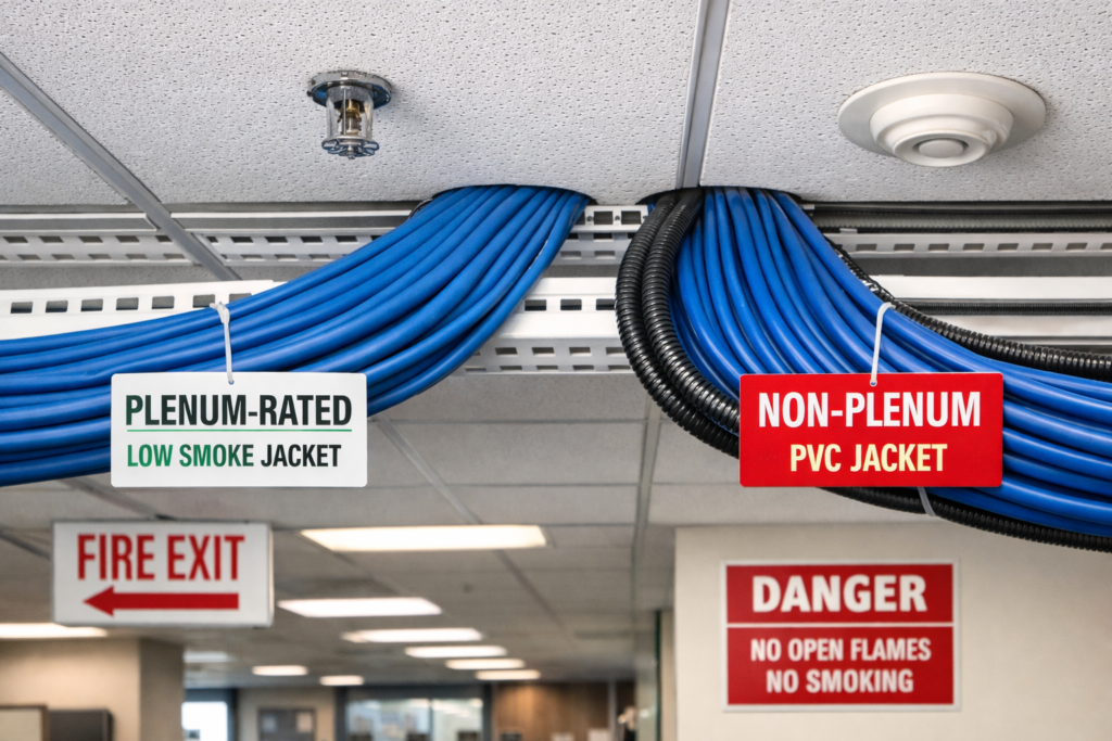 cat5e cable plenum vs non plenum