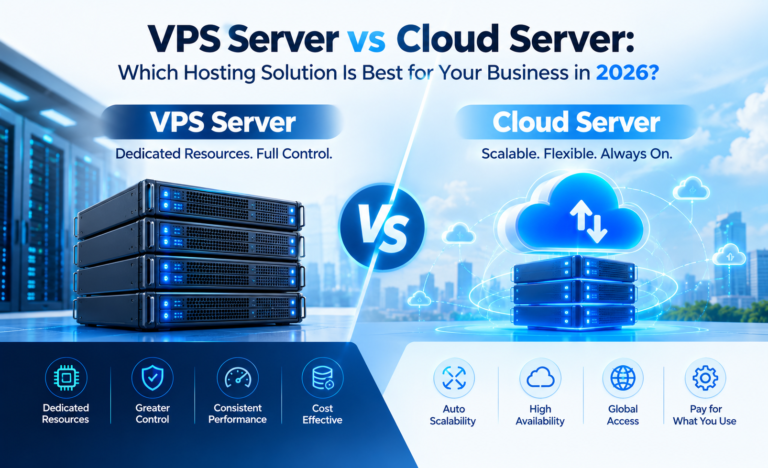 VPS Server vs Cloud Server Infographic