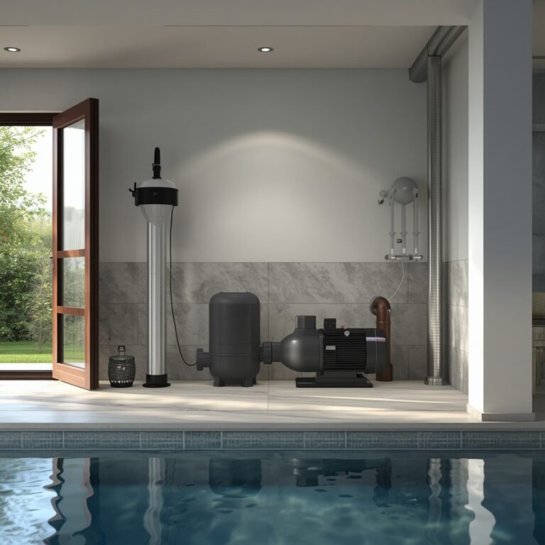 lucid-origin_Photorealistic_image_of_a_modern_villa_pool_pump_room_featuring_a_sleek_variable-0